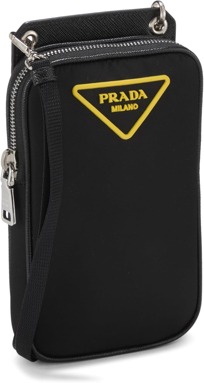 Pre-Loved Black Nylon Phone Bag, Black