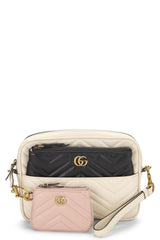 Pre-Loved Multicolor Calfskin Leather Matelassé GG Marmont Convertible Multi-Use Bag Mini, Multi