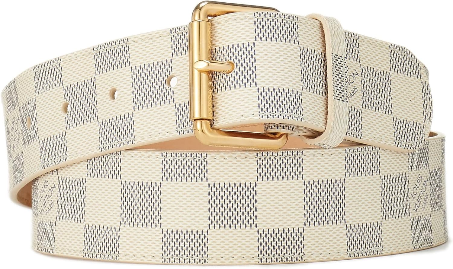 Pre-Loved Damier Azur Pochette Solo Belt Bag 32, White