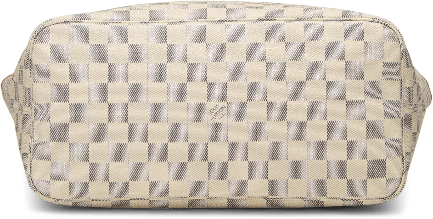 Pre-Loved Damier Azur Neverfull MM, White