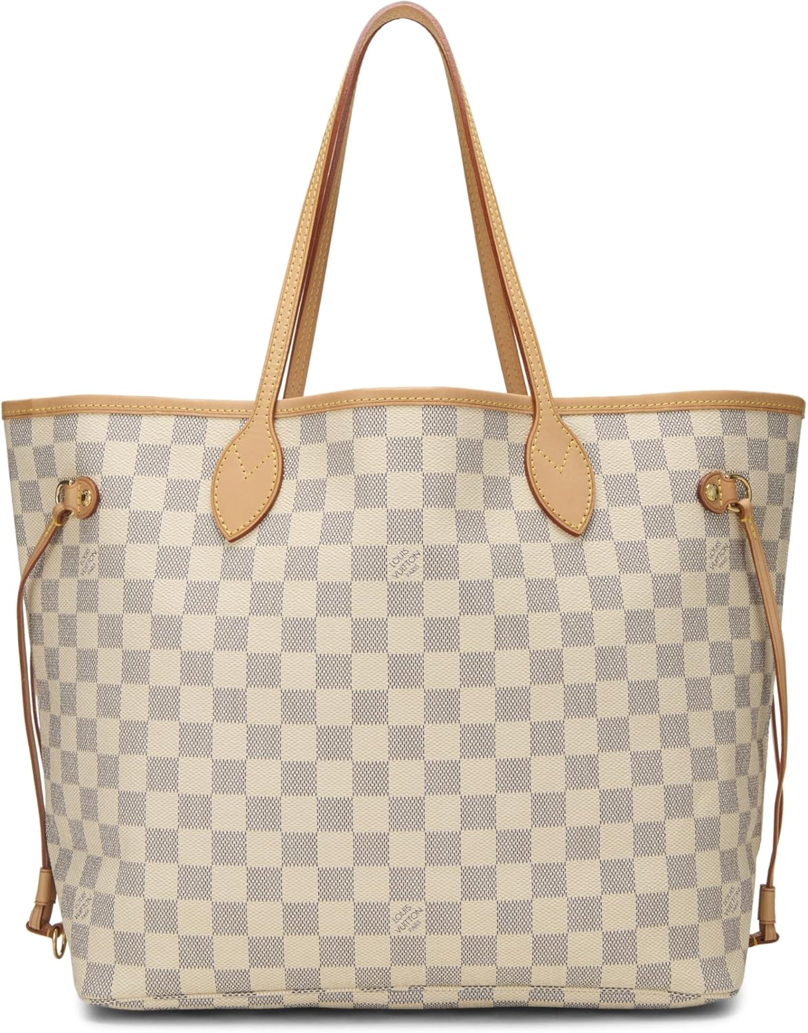 Pre-Loved Damier Azur Neverfull MM, White