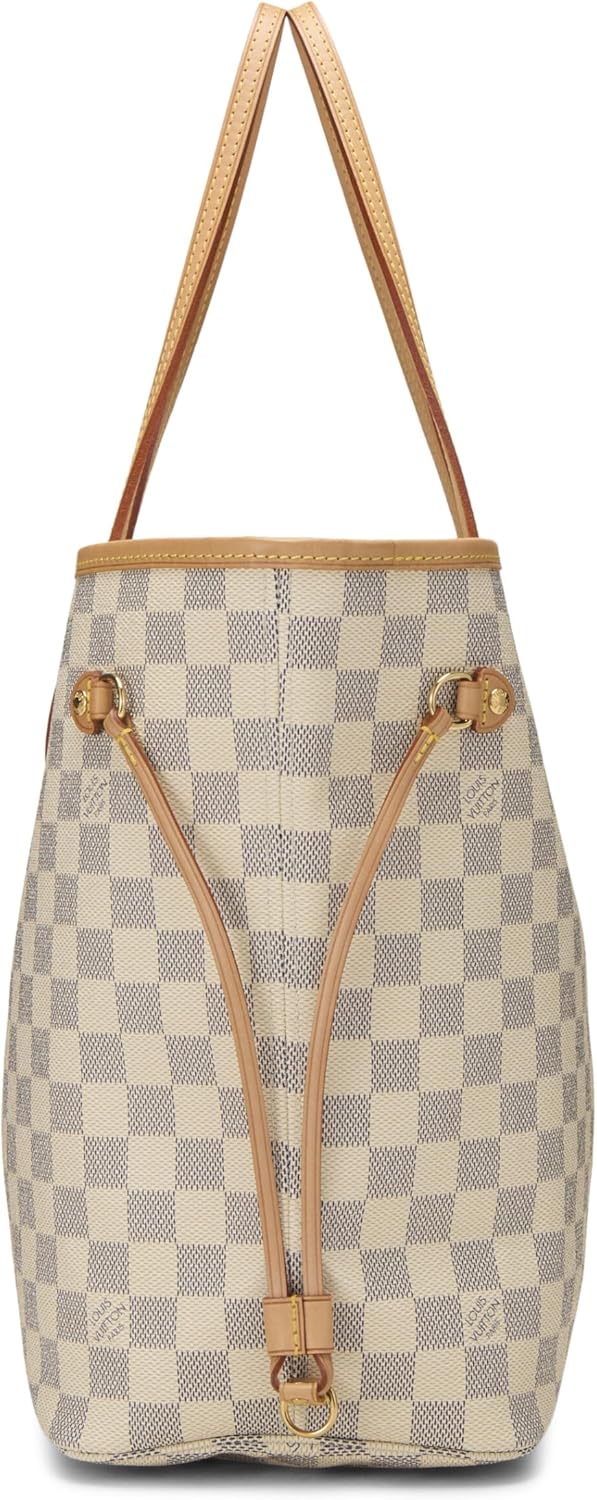 Pre-Loved Damier Azur Neverfull MM, White