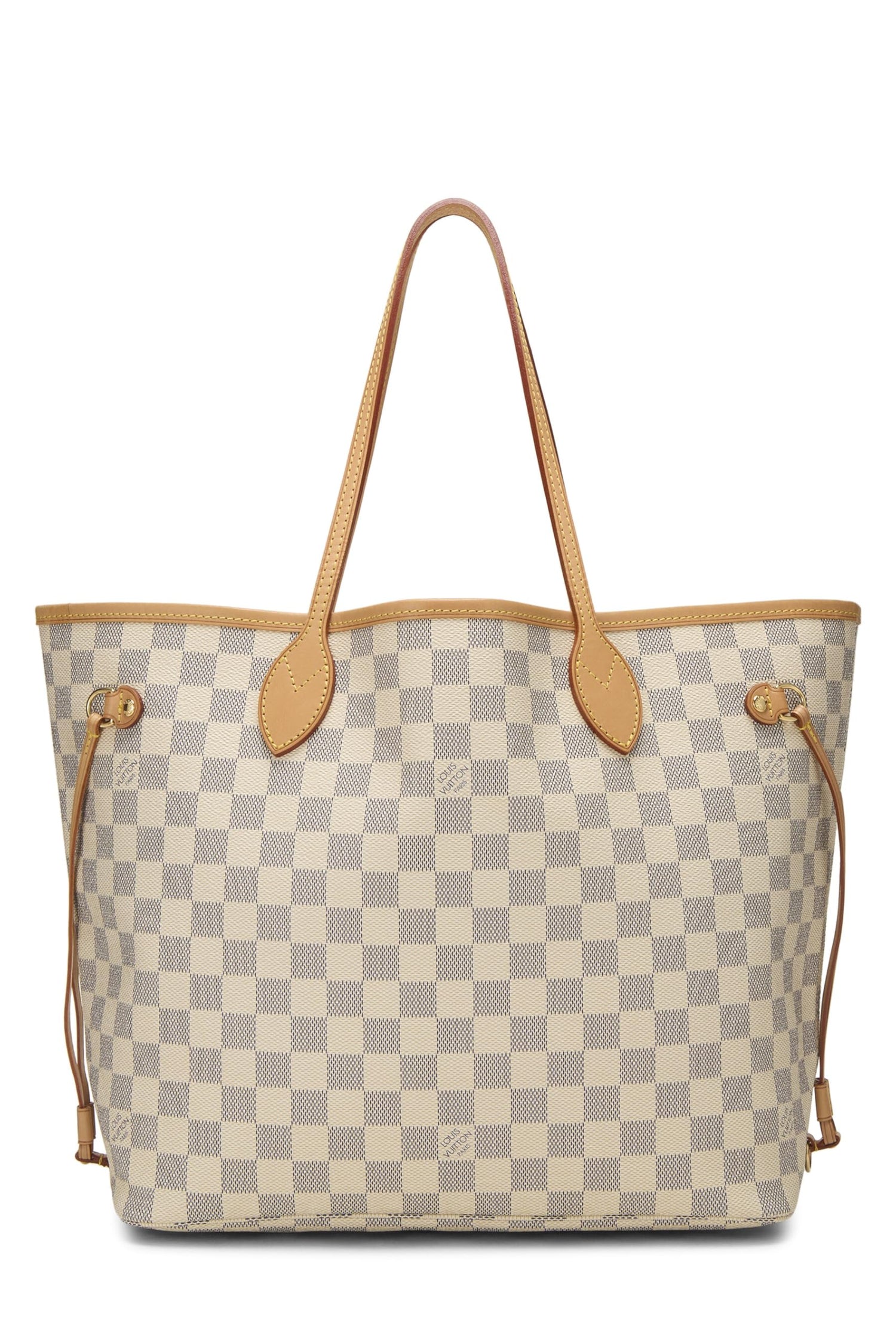 Pre-Loved Damier Azur Neverfull MM, White